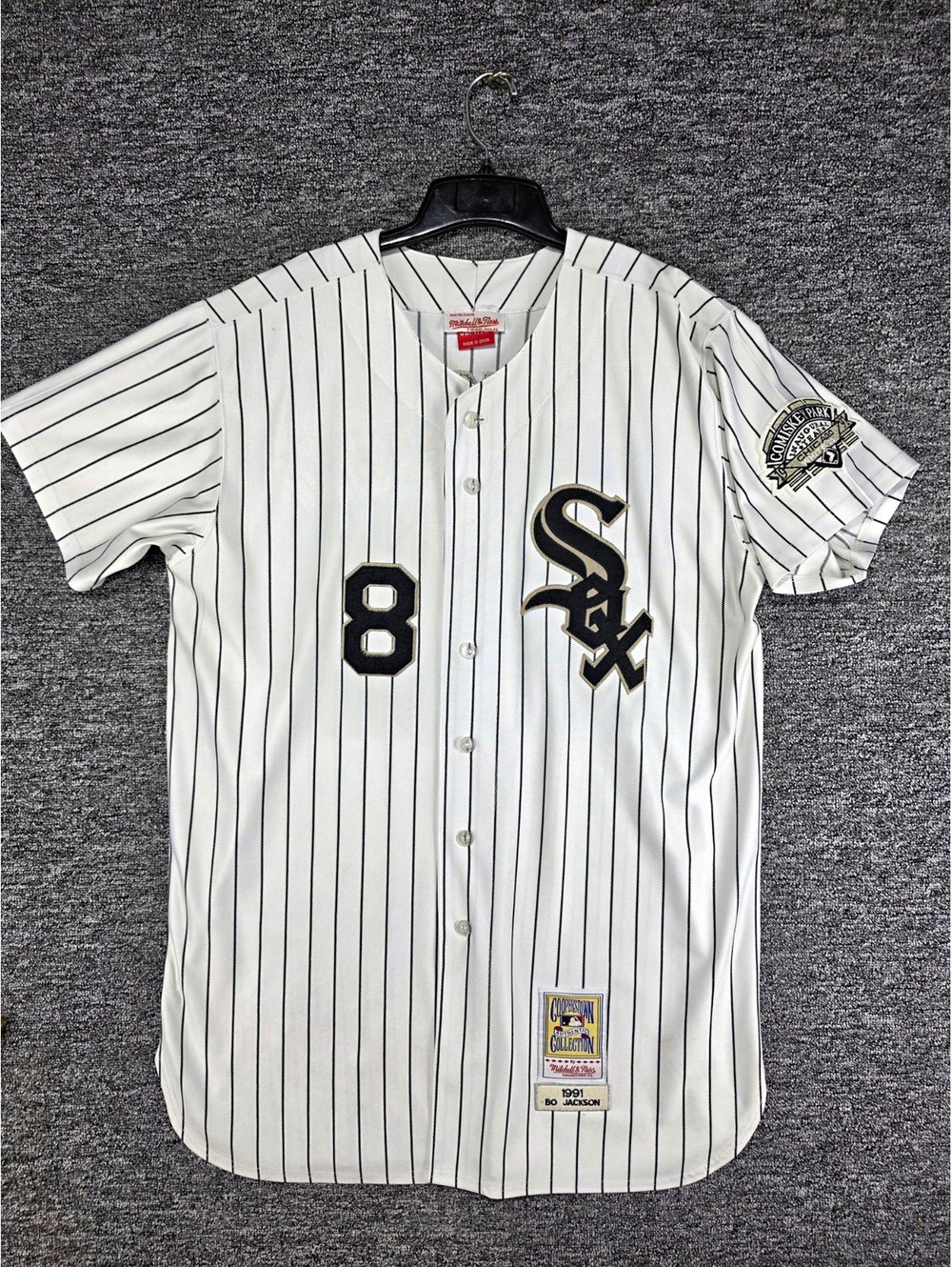 Vtg Mitchell & Ness Chicago White Sox 1991 Bo Jackson #8 Pinstripe Jersey 4XL
